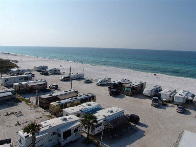 Camp Gulf, Destin where you can camp on the beach in Florida