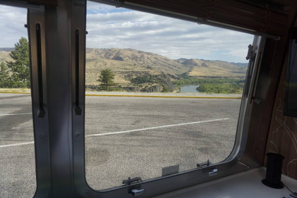 View of the Snake River from our Airstream window