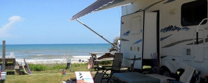 coral sands rv resort where you can camp on the beach in Florida