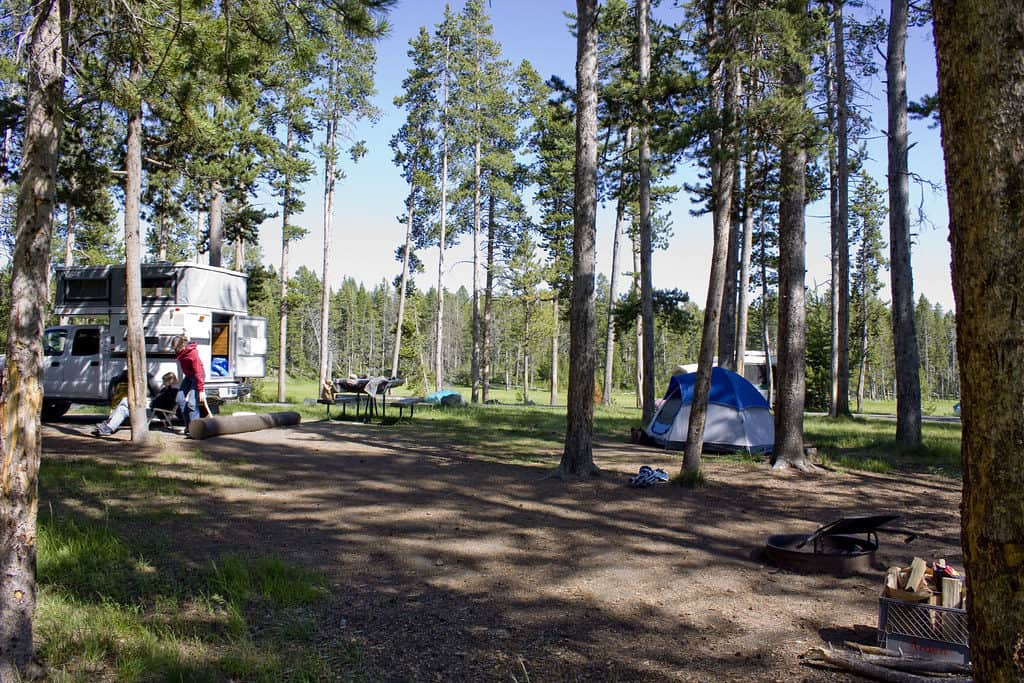 Norris Campground, one of the yellowstone rv parks