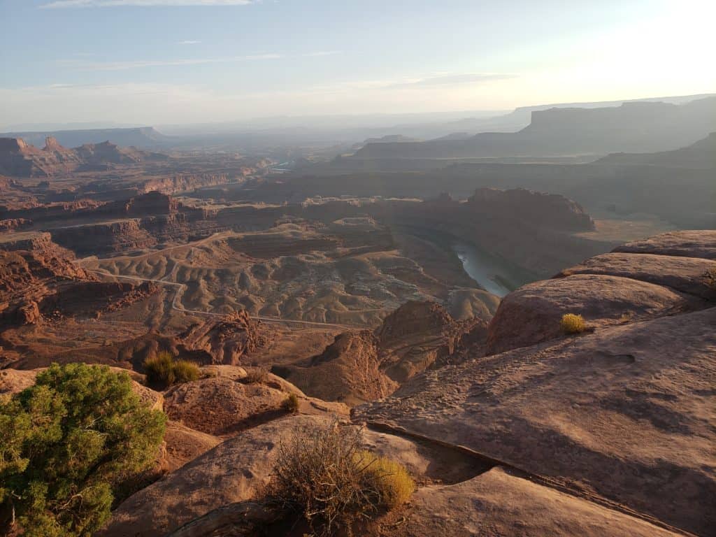 View overlooking Dead Horse Point State Park in Utah provides a sense of calm and oneness with nature for health benefits