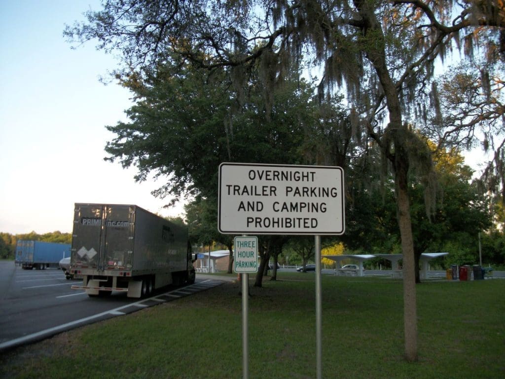 Overnight Parking and Camping Prohibited